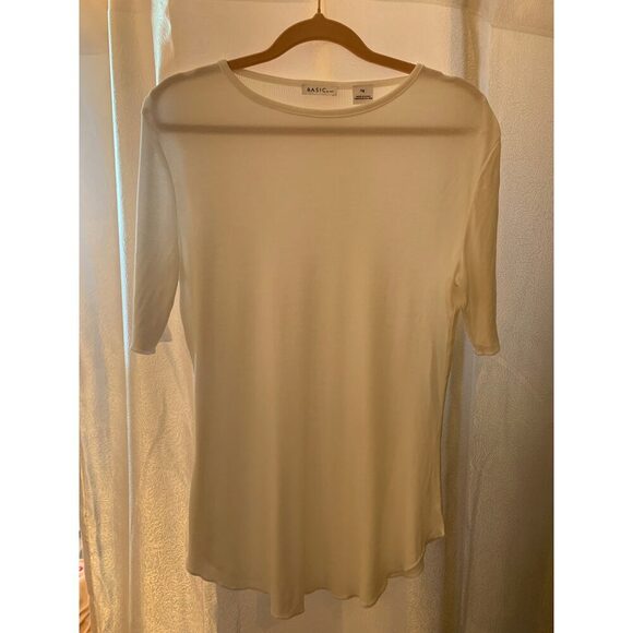 Style for the Priv White Ribbed T Sz L - Picture 1 of 4